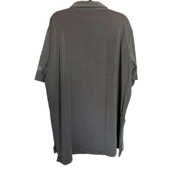 Peter Millar | Summer Comfort Black & White Stripe Polo Shirt Size XXL - Picture 6 of 7